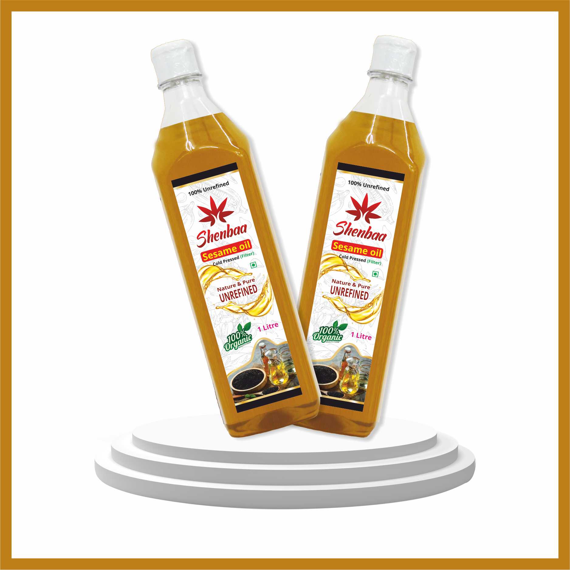 Shenbaa Gingelly Oil 2 Litre (1Litre x 2 nos)
